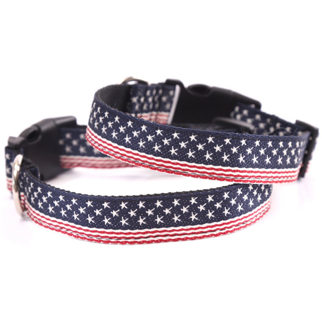 New Fashion Adjustable Medium And Large Dog American Flag Printed Pet Costume Collar Pet Decoration Supplies-ebowsos