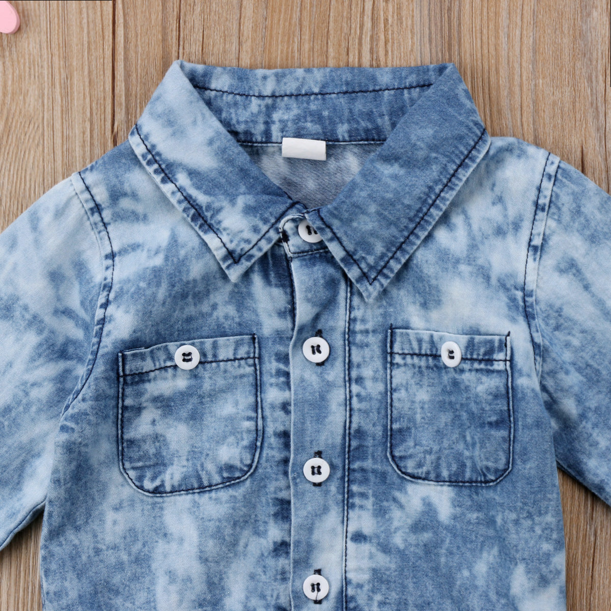 New Fashion Denim Newborn Infant Baby Kid Boy Girl Long Sleeve Bodysuit Jumpsuit Sunsuit Outfit Clothes - ebowsos