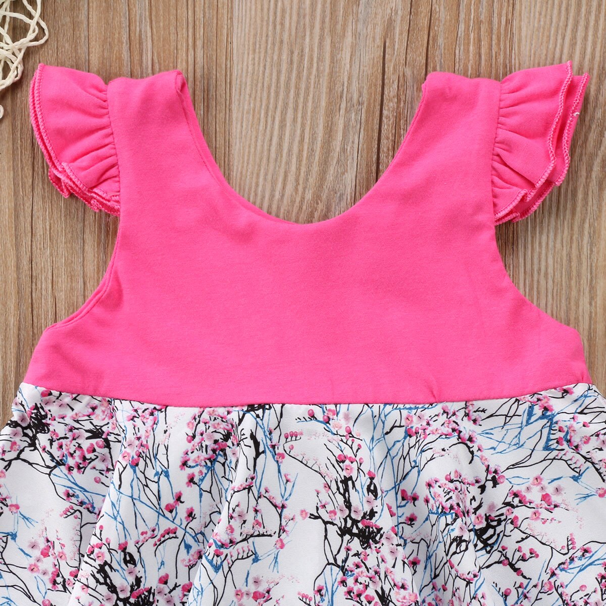 New Fashion Flower Pink Cute Short Sleeve 2-7 Years Toddler Kids Baby Girls  Outfits Clothes T-shirt Top Dress - ebowsos