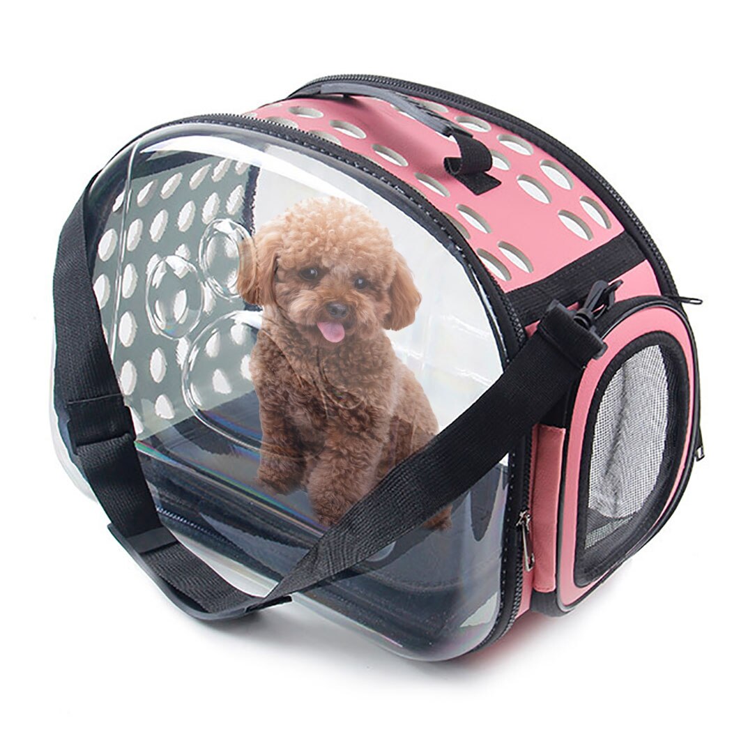 New Full Transparent Pet Bag Dog Pet Cage Breathable Warm Pet Fashion Convenient Package Pet Outing Supplies-ebowsos