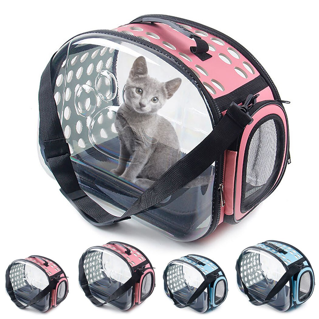 New Full Transparent Pet Bag Dog Pet Cage Breathable Warm Pet Fashion Convenient Package Pet Outing Supplies-ebowsos