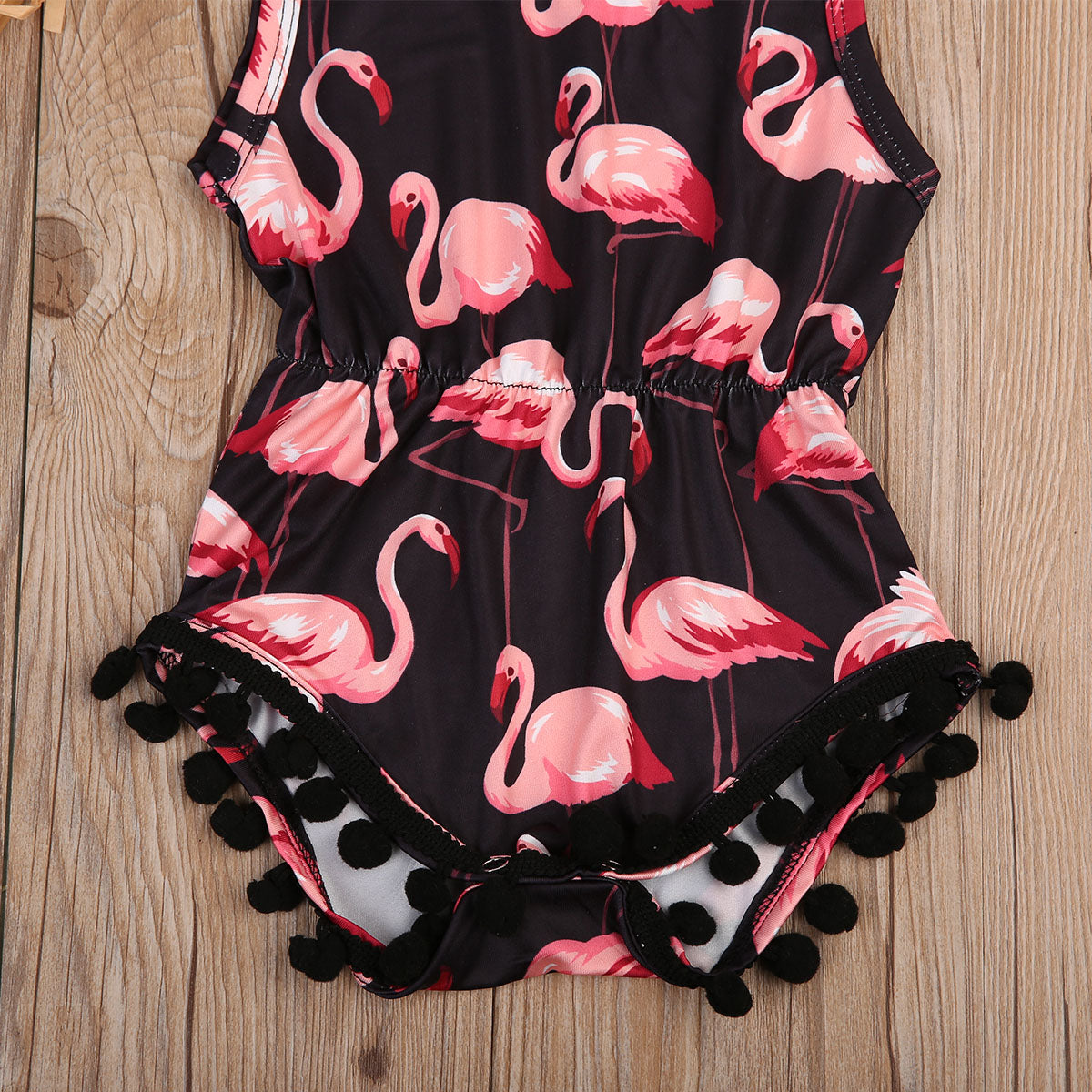 New Girls Newborn Infant Sleeveless Flamingo Romper Dress Summer 2Pcs Clothing - ebowsos