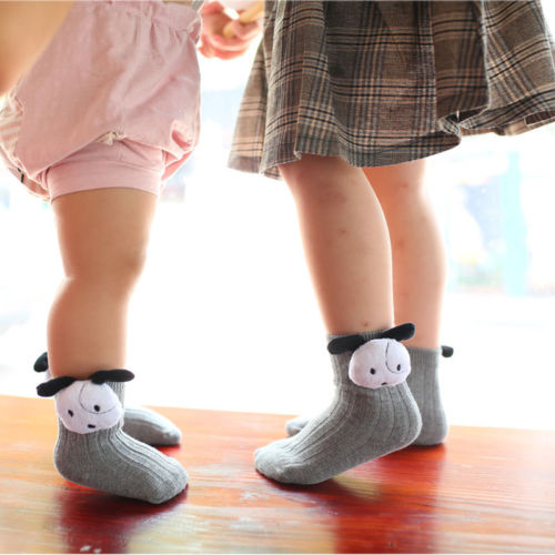 New Lot 2 Pairs Infant Baby Toddler BOY Socks Cotton 0~5Y Cute Girl NewBorn Kids 3D Animal Flowers Decoration Socks - ebowsos