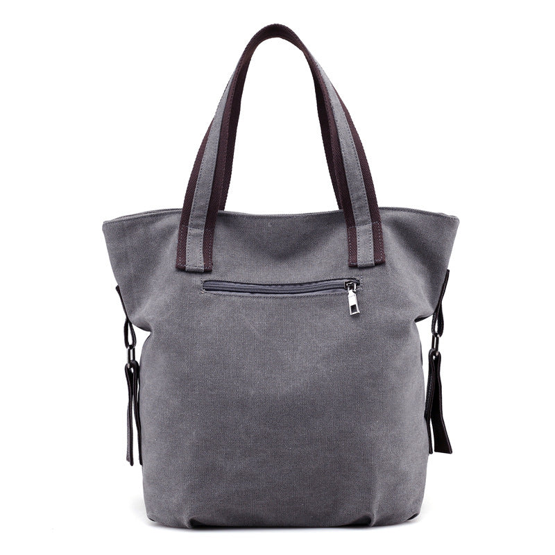 New Lovely Canvas Cat Tote Bag Casual Handbag Shopping Bag Shoulder Bags Large Totes(gray) - ebowsos