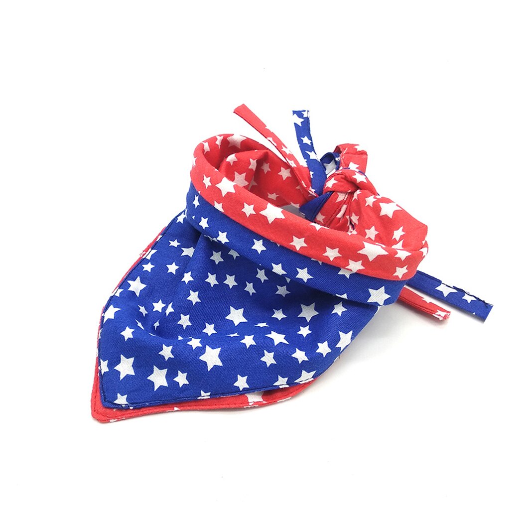 New Pet Bandana Fashion Stars Printing Dog Bibs Scarf Washable Cozy Cotton Star Printing Puppy Kerchief Bow Tie Pet Accessories-ebowsos