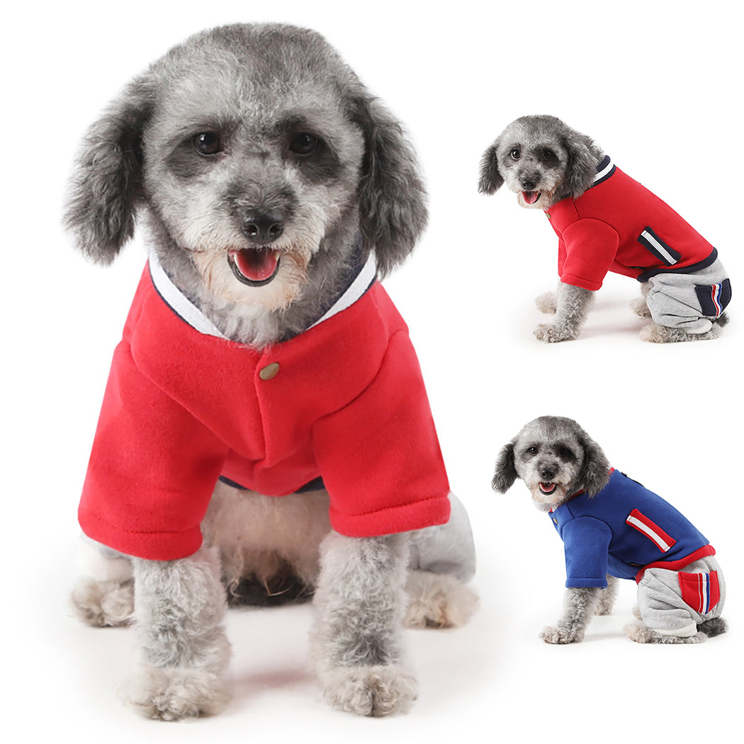 New Pet Four-Legged Baseball Sweater Fashion Warm Athletic Style Pet Apparel Warm Pet Sweater For Dogs-ebowsos