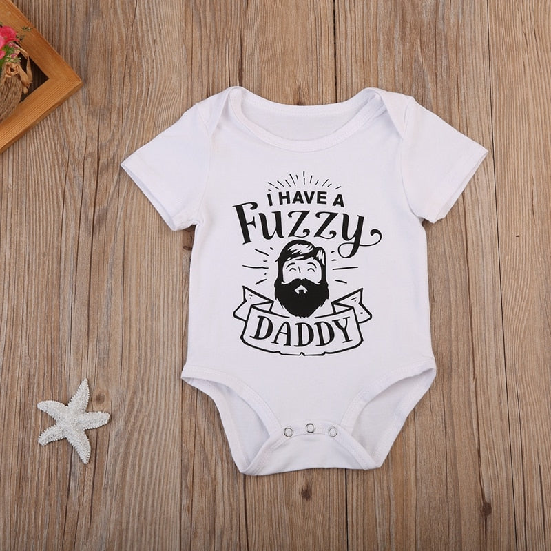 New Style Baby  Boy Clothes Newborn Infant Baby Boy Clothes Cotton Short Sleeve Bodysuit Letter Outfit - ebowsos