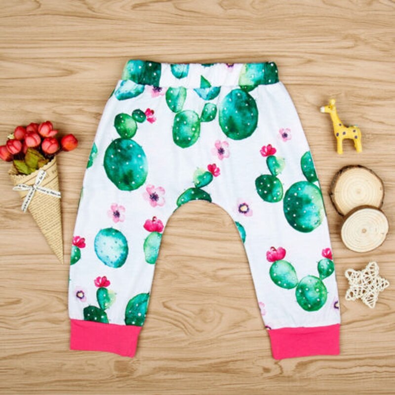 New Style Baby Boys Girls Clothes Sets Newborn Baby Letter Tops Cactus Pants 2Pcs Outfits Clothes - ebowsos