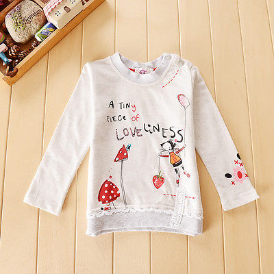 New Style Baby Girls Clothes Sets Baby Children Girls Clothing Long Sleeve Sweater + Jeans suit Cartoon Set Outfit - ebowsos