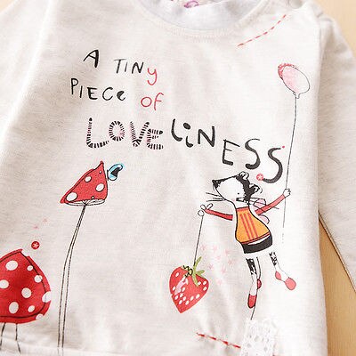 New Style Baby Girls Clothes Sets Baby Children Girls Clothing Long Sleeve Sweater + Jeans suit Cartoon Set Outfit - ebowsos