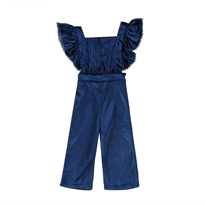 New Style Baby Girls Clothes Toddler Kids Girls Velvet Bib Pants Backless Romper Jumpsuit Outfit Clothes - ebowsos