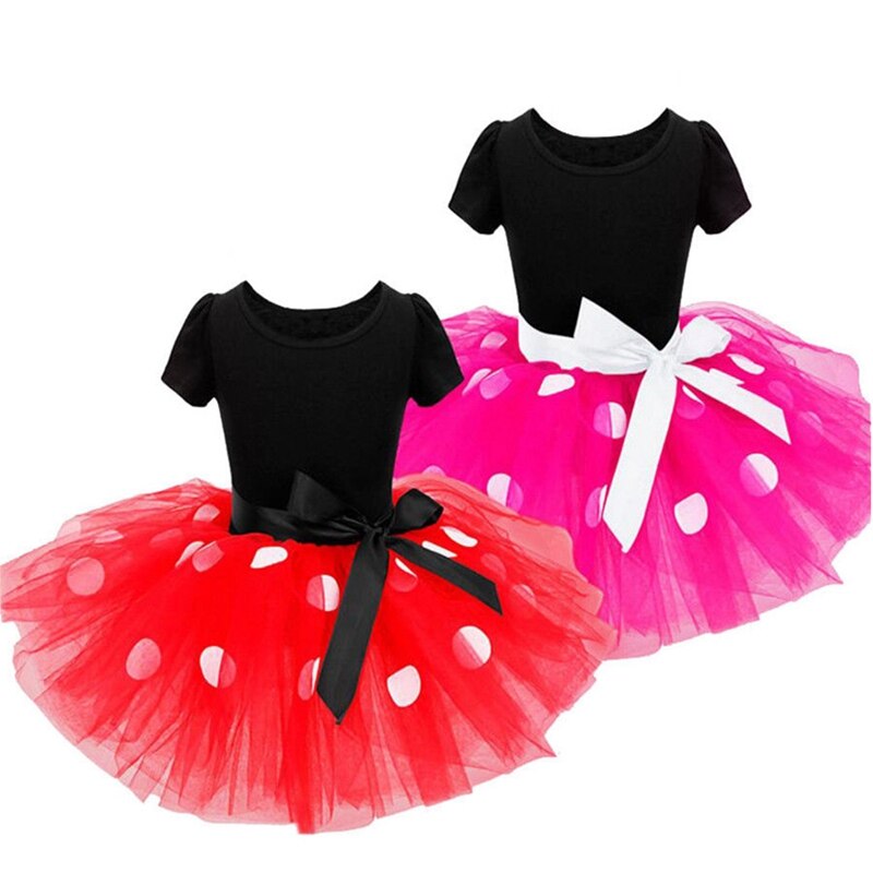 New Style Toddler Baby Girls Party Dress Kids Girls Dot Princess Cartoon Cosplay Tulle Tutu Party Dresses - ebowsos