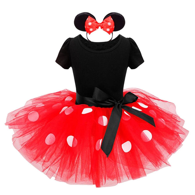 New Style Toddler Baby Girls Party Dress Kids Girls Dot Princess Cartoon Cosplay Tulle Tutu Party Dresses - ebowsos