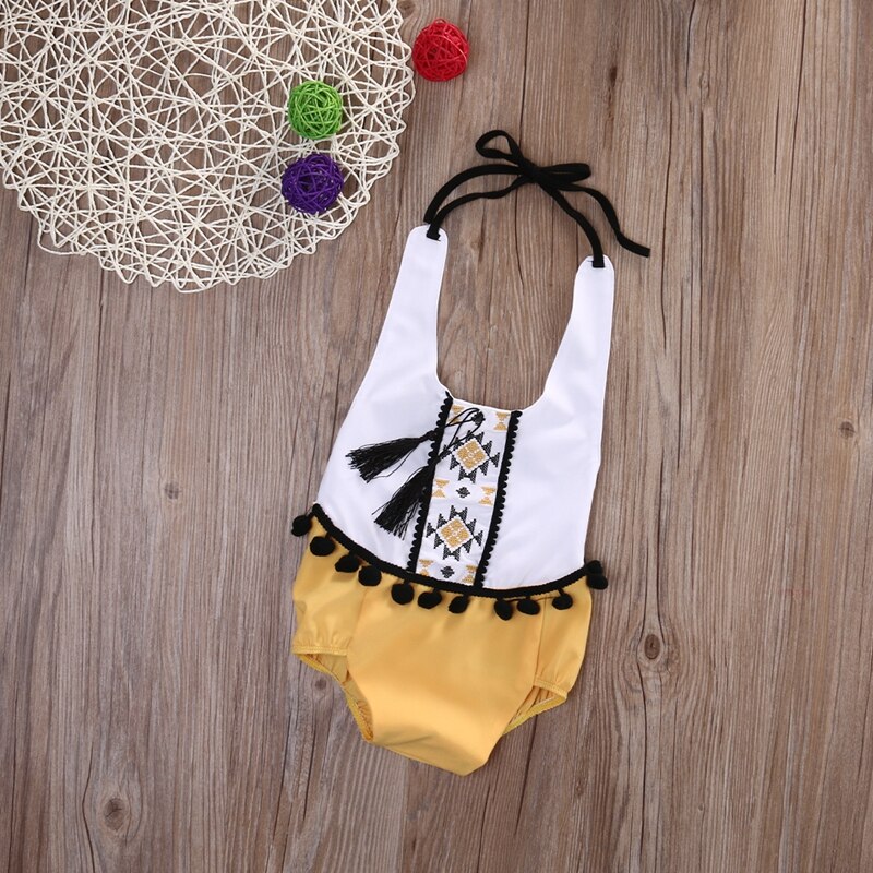 New Summer Baby Girl Clothes Bodysuit Clothes Baby Girls Outfits Chiffon Bodysuit Jumpsuit - ebowsos