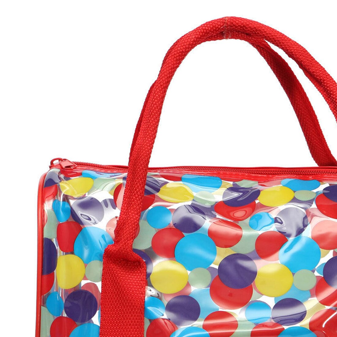 New Transparent Handbag Clear Waterproof Jelly Tote Travel Makeup Wash Beach Bag - ebowsos