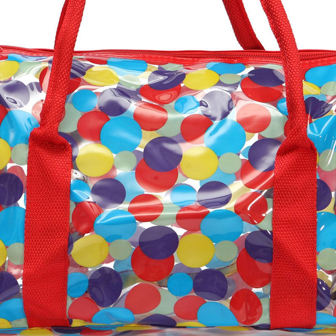 New Transparent Handbag Clear Waterproof Jelly Tote Travel Makeup Wash Beach Bag - ebowsos