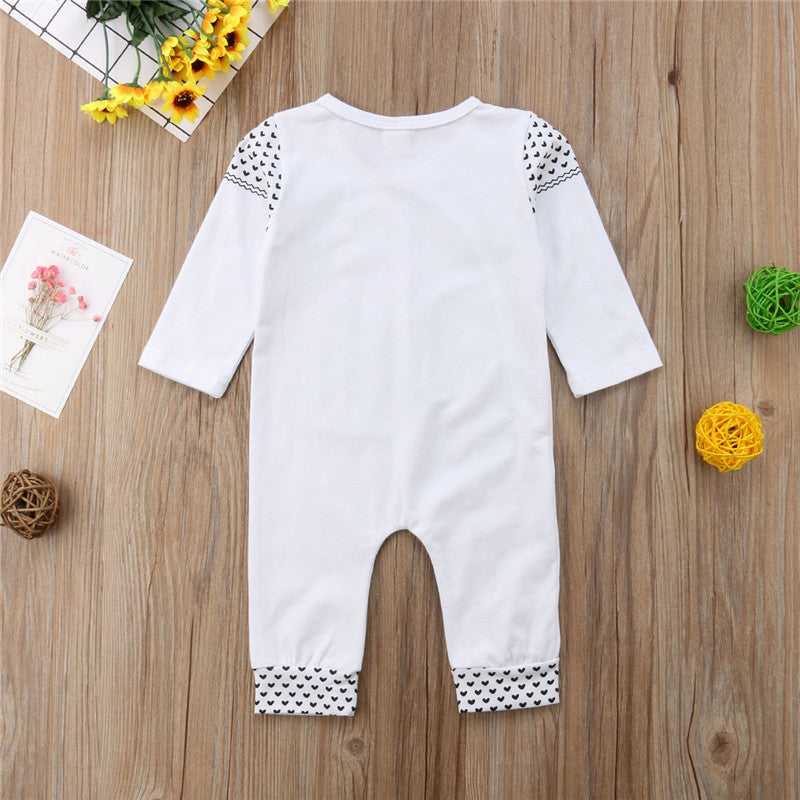 Newborn Baby Body Cotton Deer Cartoon Rompers Girl Boys Long Sleeve Jumpsuit Clothing Outfits 0-24M - ebowsos