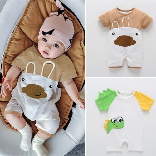 Newborn Baby Boy Girl Cotton Clothes Romper Cartton Jumpsuit Clothes - ebowsos