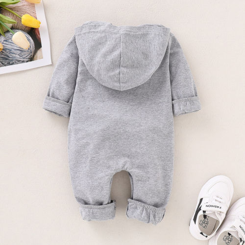 Newborn Baby Boy Girl Kid Cotton Romper Long Sleeve Jumpsuit Playsuit Outfit Clothes - ebowsos