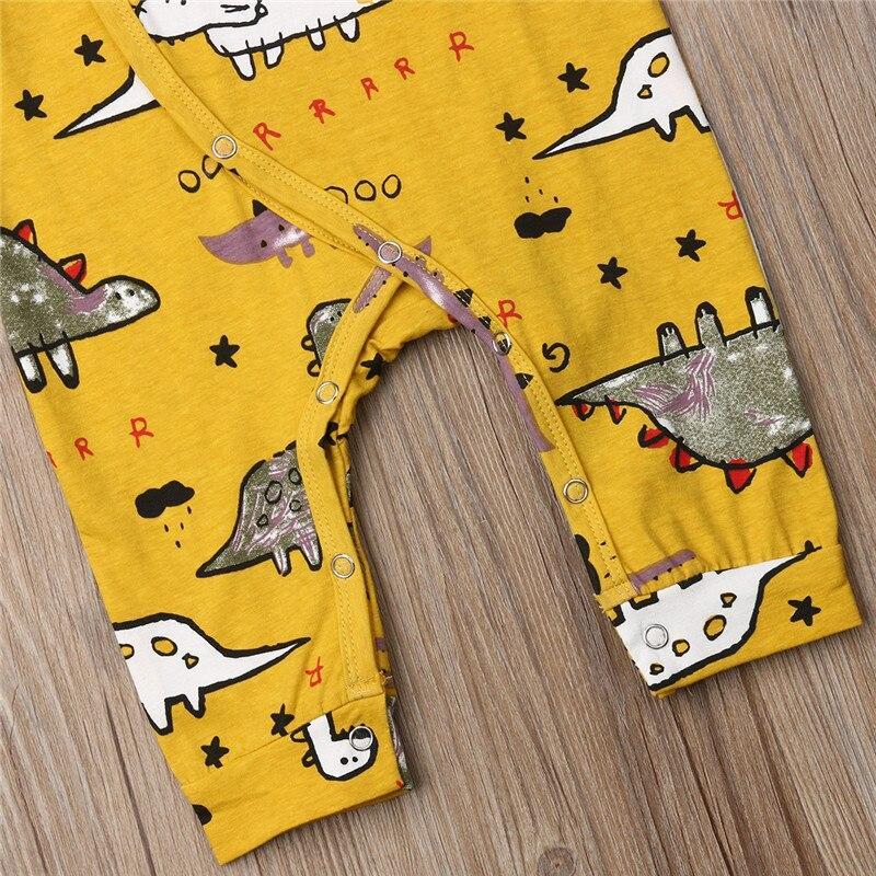 Newborn Baby Boy Girl Romper Cotton Cartoon Cotton Jumpsuit Playsuit Cartoon Dinosaur 0-18M - ebowsos