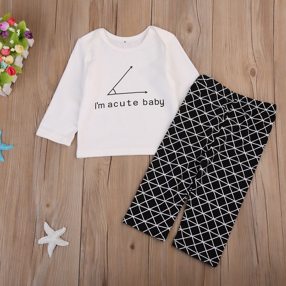 Newborn Baby Boy Long Sleeve T-shirt Tops+Long Pants Outfits Clothes Set 0-18M - ebowsos