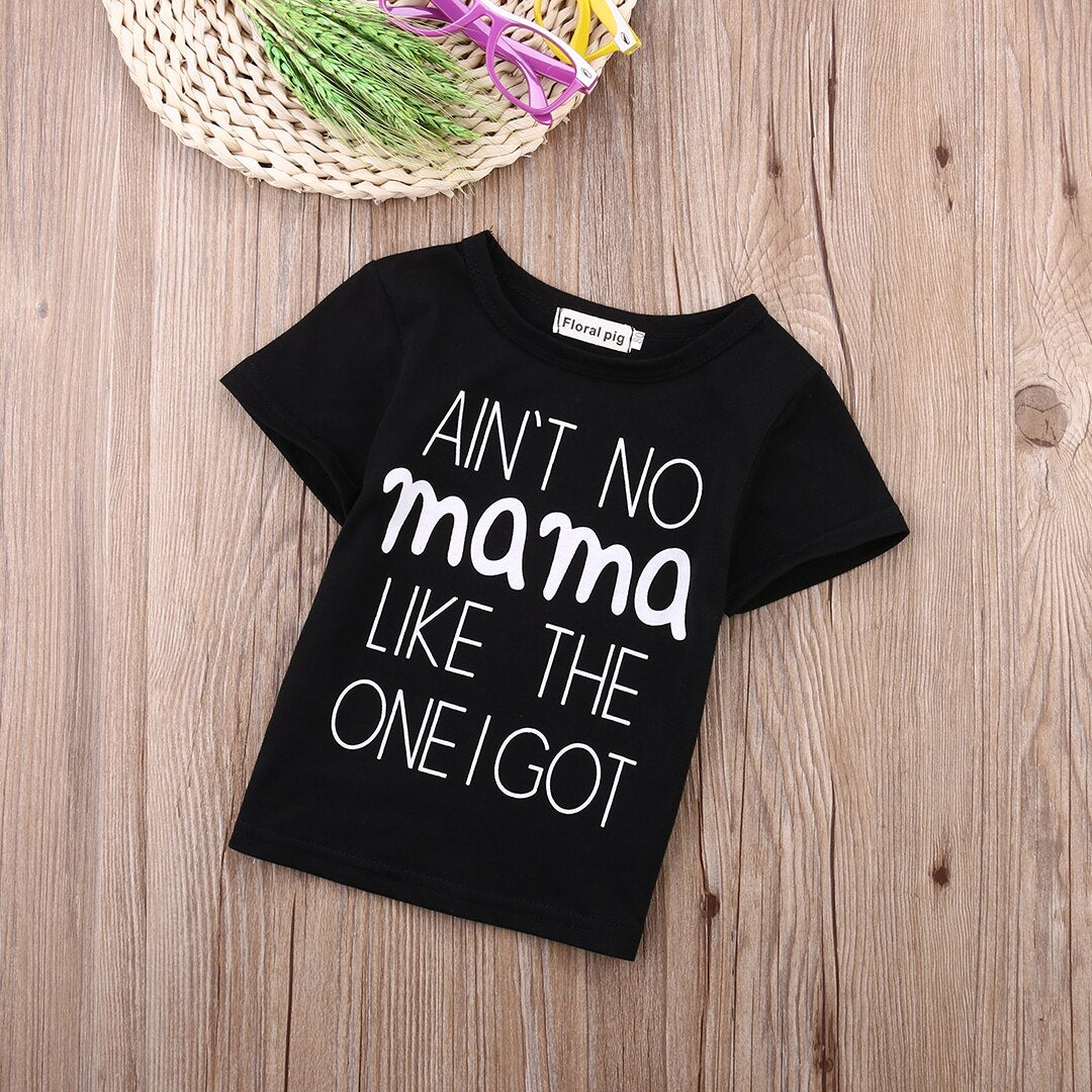 Newborn Baby Boys Girl Sweatshirt T-shirt Casual Clothes MAMA Tops Outfits 0-24M - ebowsos