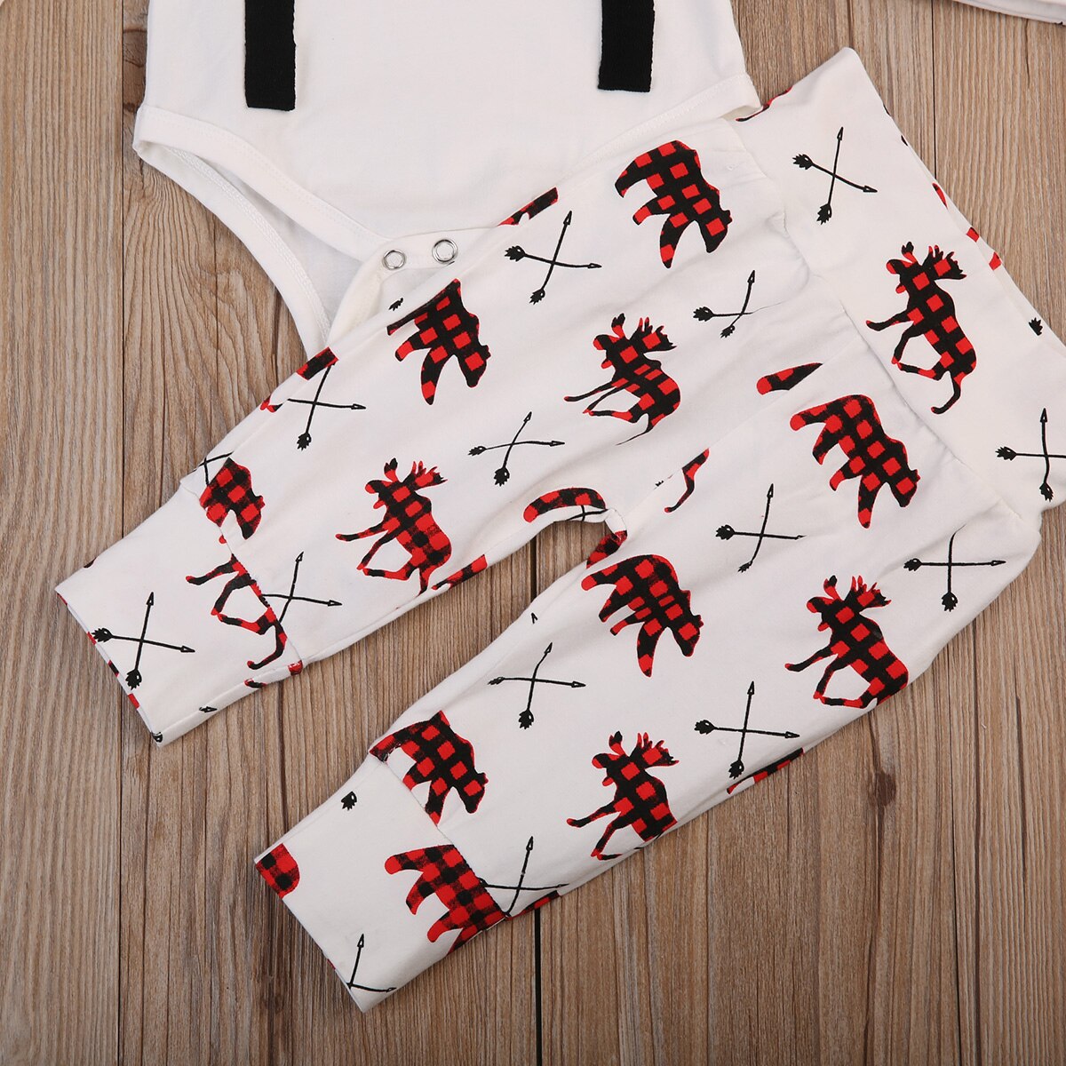 Newborn Baby Boys  Pants Outfits Clothest Deer Gentleman Playsuit - ebowsos