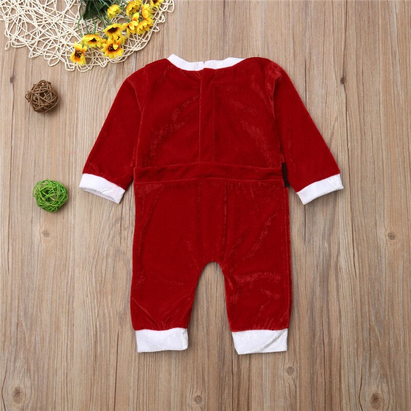 Newborn Baby Girl Boy Autumn Long Sleeve Romper Jumpsuit Christmas KIDS Outfits Clothes - ebowsos