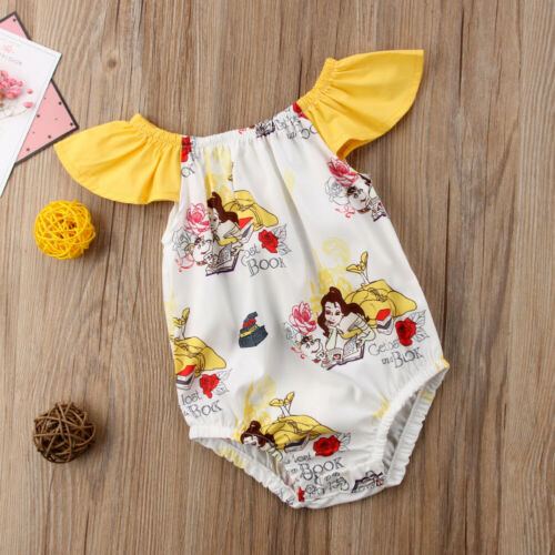 Newborn Baby Girl Floral Romper Jumpsuit Clothes Outfit Summer - ebowsos