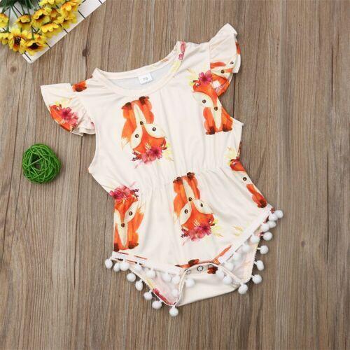 Newborn Baby Girl Jumpsuit Cute Sleeveless Romper Outfits Sunsuit 0-24M - ebowsos