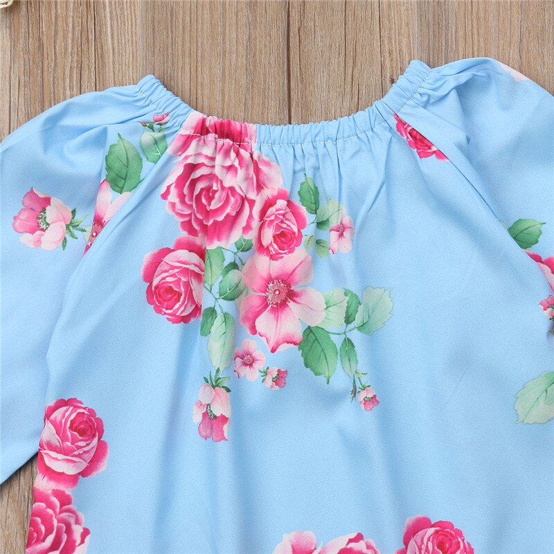 Newborn Baby Girl Long Sleeve Floral Romper Long Sleeve Playsuit Headband Outfit - ebowsos