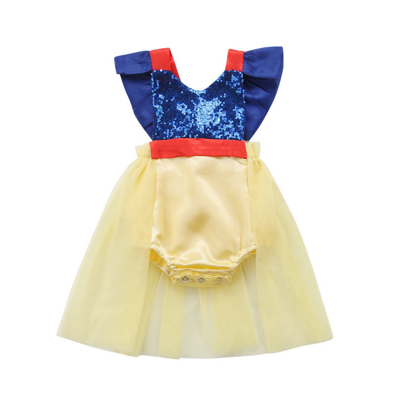 Newborn Baby Girl Princess Tulle Sequin Dress Sleeveless Jumpsuit Sunsuit Party Cute Clothes 0 to 24M - ebowsos