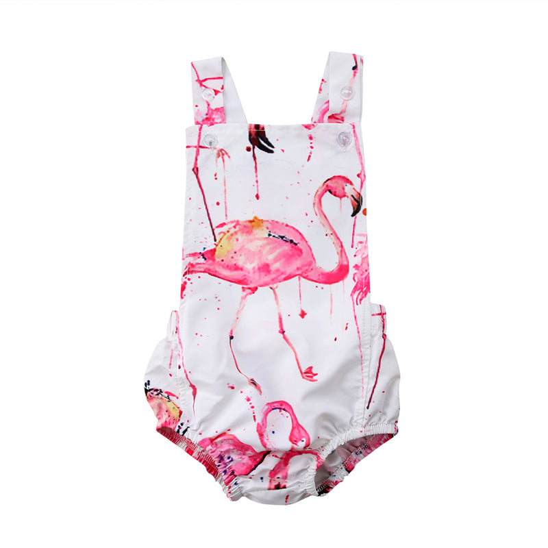 Newborn Baby Girl Sleeveless Sling Romper Jumpsuit Sunsuit Outfit Backless Clothes Summer - ebowsos