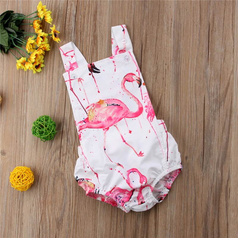 Newborn Baby Girl Sleeveless Sling Romper Jumpsuit Sunsuit Outfit Backless Clothes Summer - ebowsos