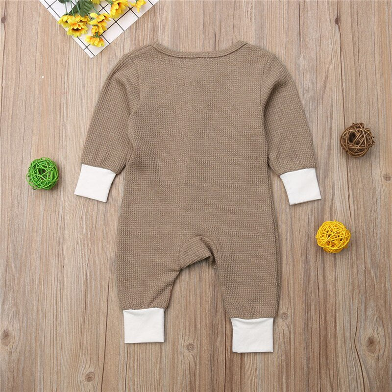 Newborn Baby Girls Boys Cotton Romper Long Sleeve Jumpsuit Clothes Outfits 0-18M - ebowsos