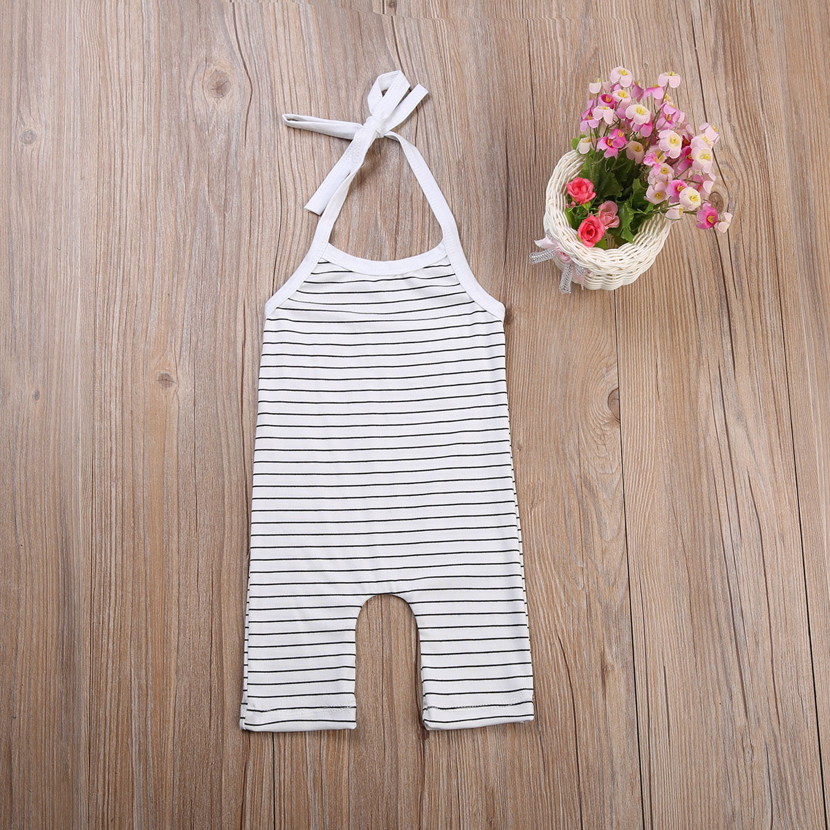 Newborn Baby Girls Boys Stripe Romper Jumpsuit Clothes Summer Outfits - ebowsos