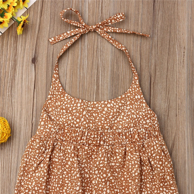 Newborn Baby Girls Casual Floral Jumpsuit Lace Halter Romper Outfits Clothes Baby Clothing - ebowsos