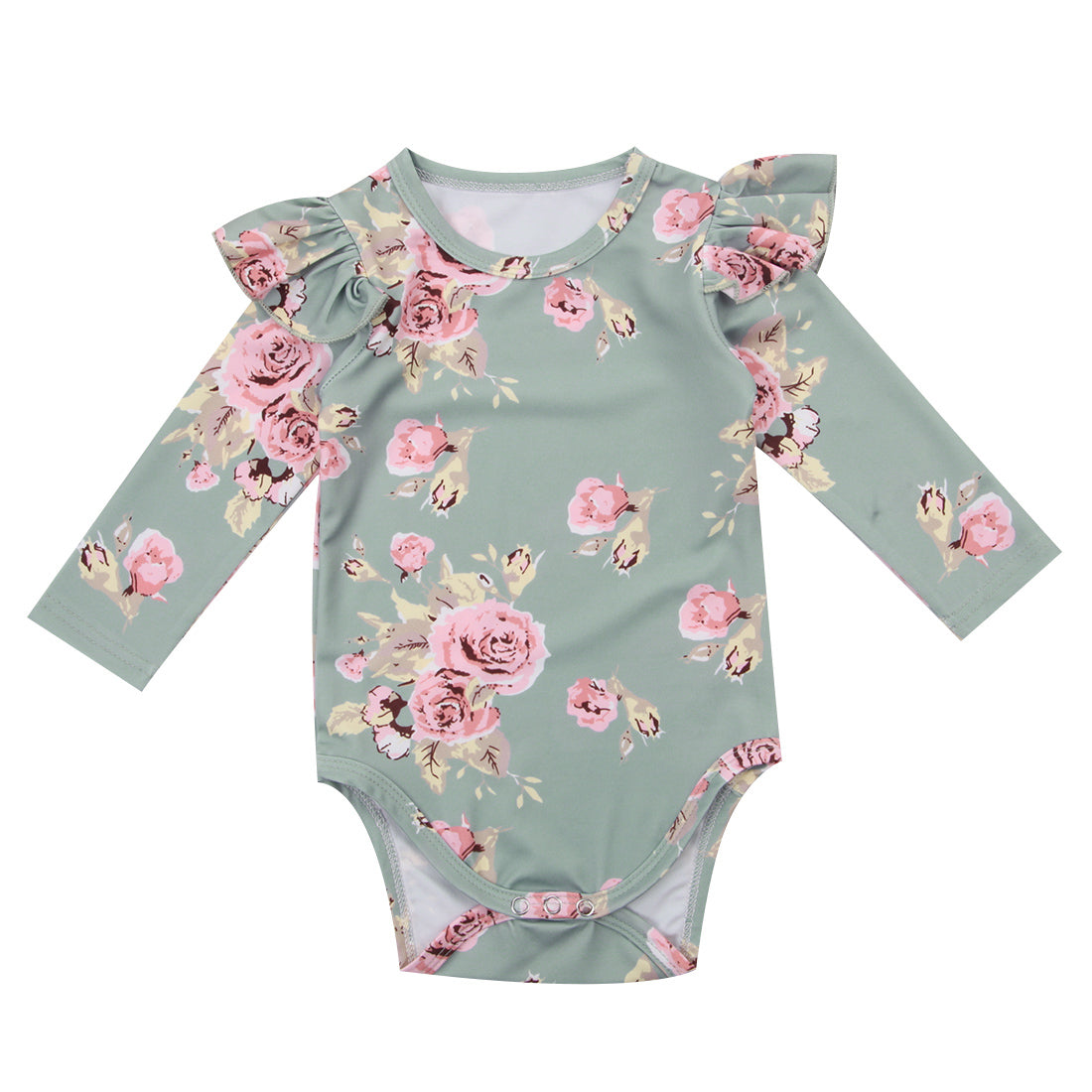 Newborn Baby Girls Floral  Outfits Kids Bodysuit Playsuit Clothes Sunsuit - ebowsos