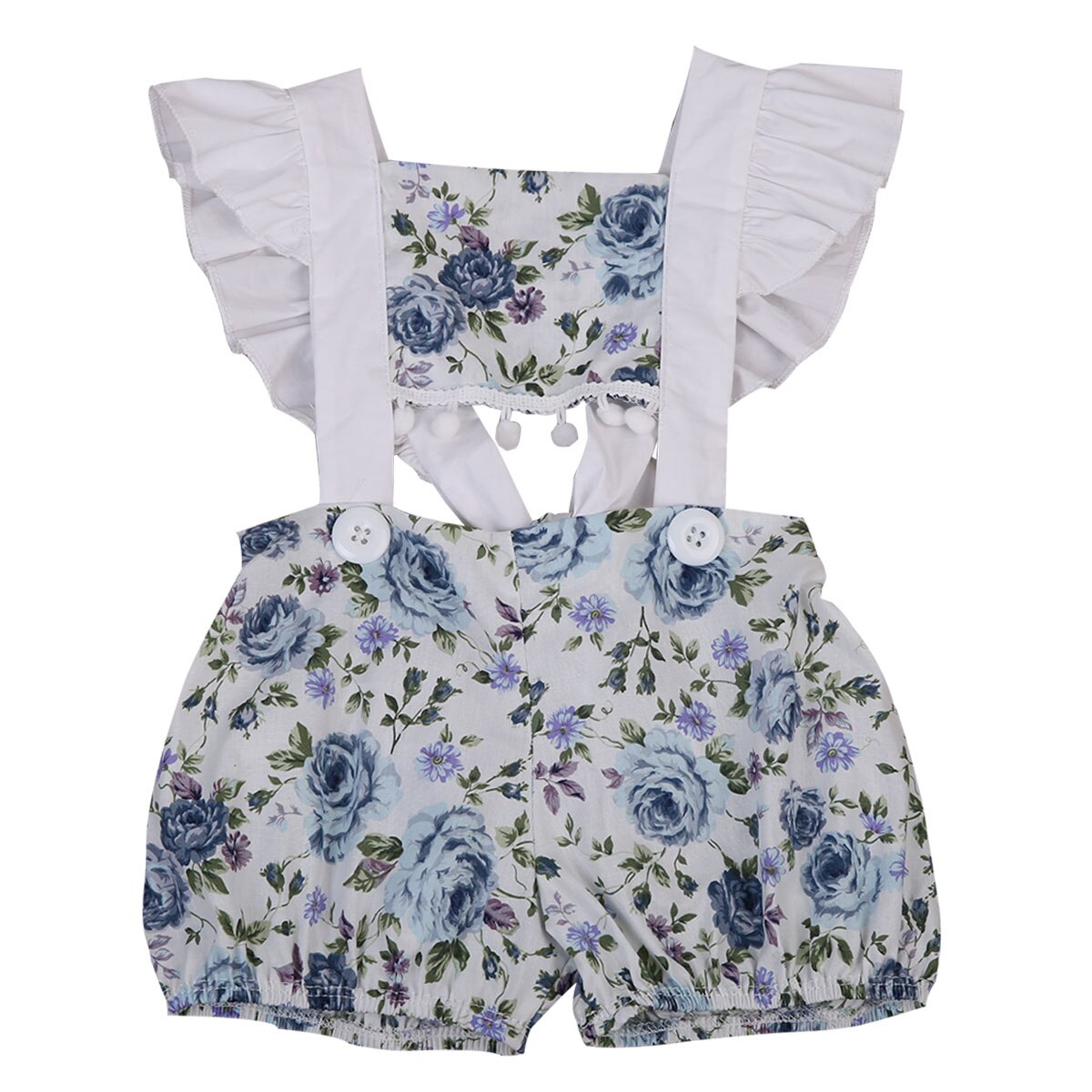 Newborn Baby Girls Floral Romper  Jumpsuit Outfits Sunsuit Clothes 0-24M - ebowsos