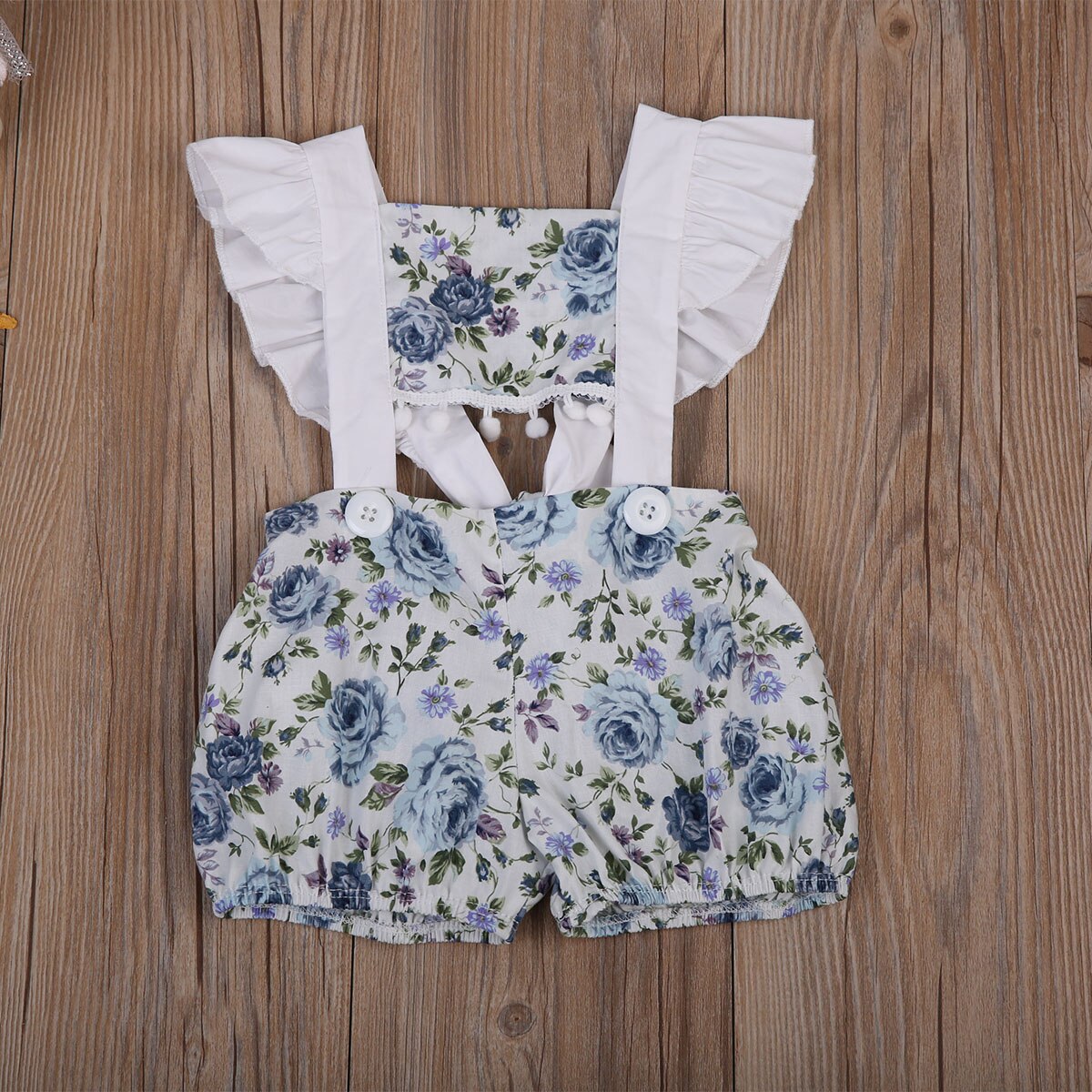 Newborn Baby Girls Floral Romper  Jumpsuit Outfits Sunsuit Clothes 0-24M - ebowsos