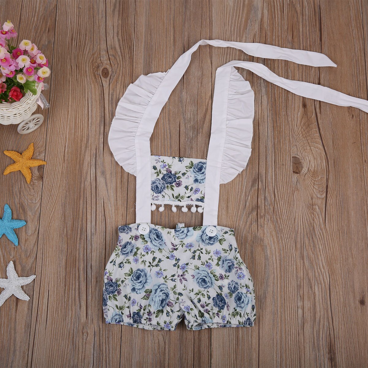 Newborn Baby Girls Floral Romper  Jumpsuit Outfits Sunsuit Clothes 0-24M - ebowsos