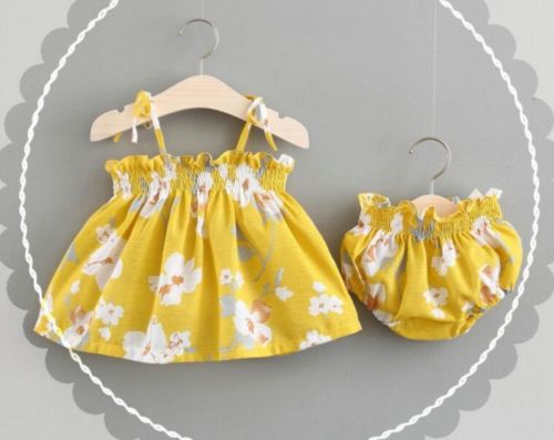 Newborn Baby Girls Floral Sling Off Shoulder T-shirt+PP Shorts Pants+Bow Headband 3Pcs Clothes - ebowsos