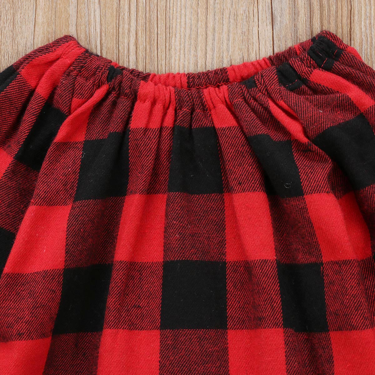 Newborn Baby Girls Plaid Long Sleeve Romper Jumpsuit Outfits Clothes US Stock - ebowsos