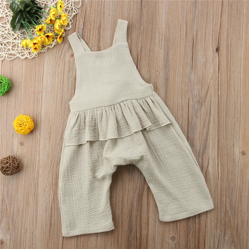 Newborn Baby Girls Summer Ruffle Romper Jumpsuit Playsuit Clothes Outfit 0-3Y - ebowsos