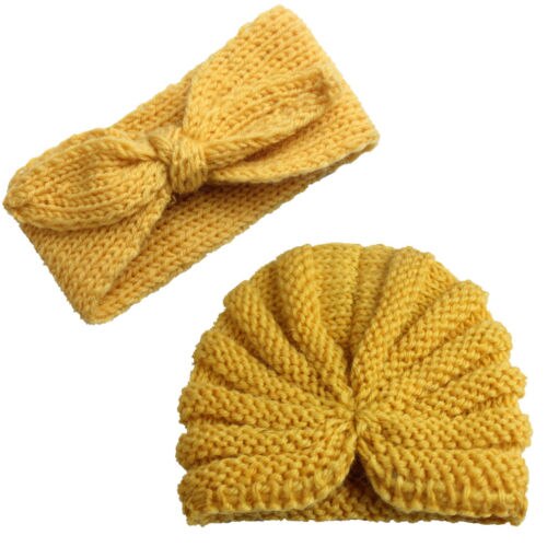 Newborn Baby Infant Girl Toddler Comfy Bowknot Hospital Caps Warm Beanie Hat - ebowsos