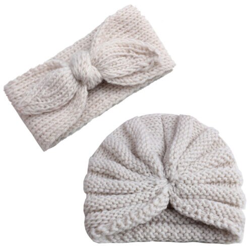 Newborn Baby Infant Girl Toddler Comfy Bowknot Hospital Caps Warm Beanie Hat - ebowsos