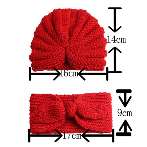 Newborn Baby Infant Girl Toddler Comfy Bowknot Hospital Caps Warm Beanie Hat - ebowsos