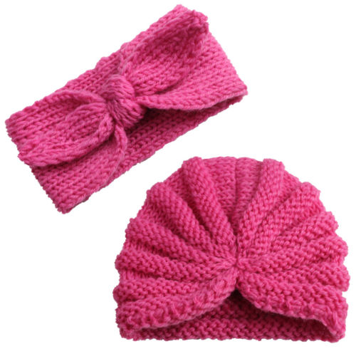 Newborn Baby Infant Girl Toddler Comfy Bowknot Hospital Caps Warm Beanie Hat - ebowsos