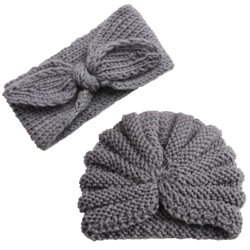 Newborn Baby Infant Girl Toddler Comfy Bowknot Hospital Caps Warm Beanie Hat - ebowsos