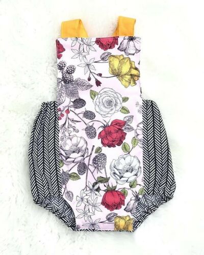 Newborn Girls Clothes Floral Romper Blackless Jumpsuit Summer - ebowsos